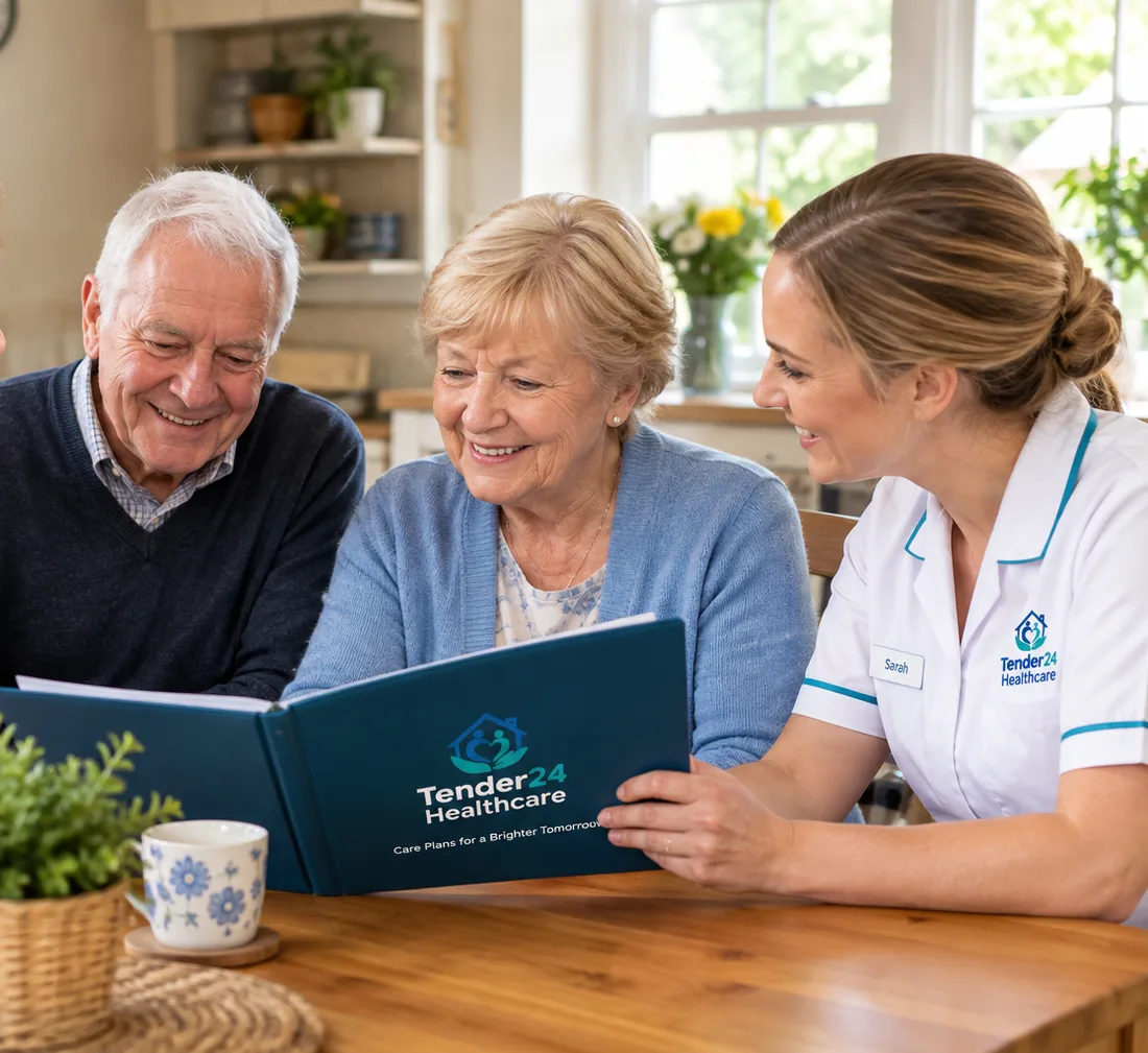 Live-in carer supporting an elderly couple at home